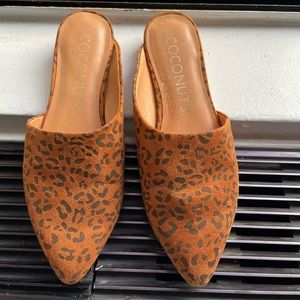 Anthropology slides size 6 in leopard print